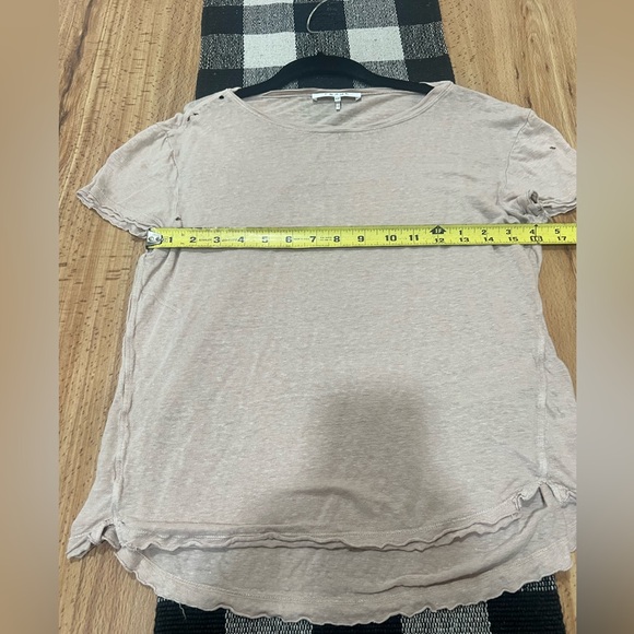 Frame distressed linen beige tee - Picture 7 of 11